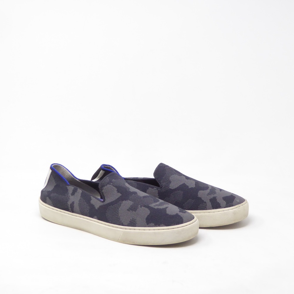 Rothy's Womens The Original Sneakers Navy Camo Slip On Shoes 8